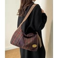 thumbnail image 3 of Women's Trendy Hobo Bag Checkered Tote Y2K Shoulder Crossbody Bag Large Handbag Retro Top Handle Purse, 3 of 9