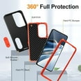 thumbnail image 4 of Para Samsung Galaxy S26 5G Funda para Teléfono de 6,3" con Soporte Incorporado, Funda Protectora Resistente a Prueba de Golpes/polvo/caídas de Grado Militar para Samsung Galaxy S26 5G, Negro+naranja, 4 of 8