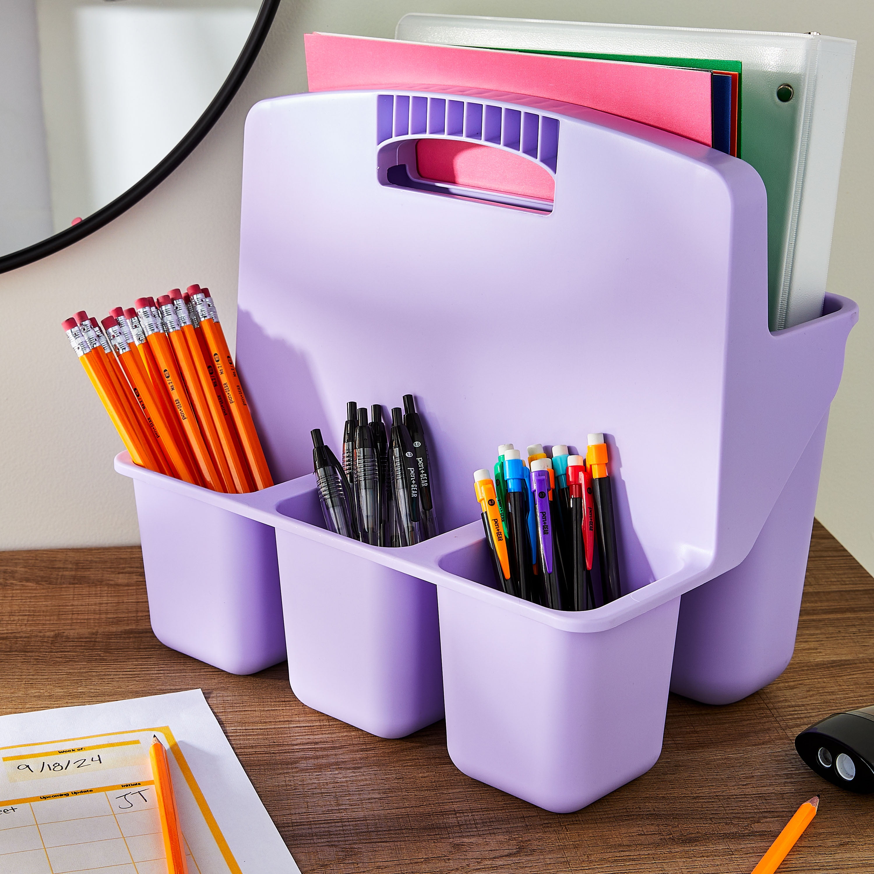 (6 pack) Pen+Gear Large Supply Caddy, Lavender Sky