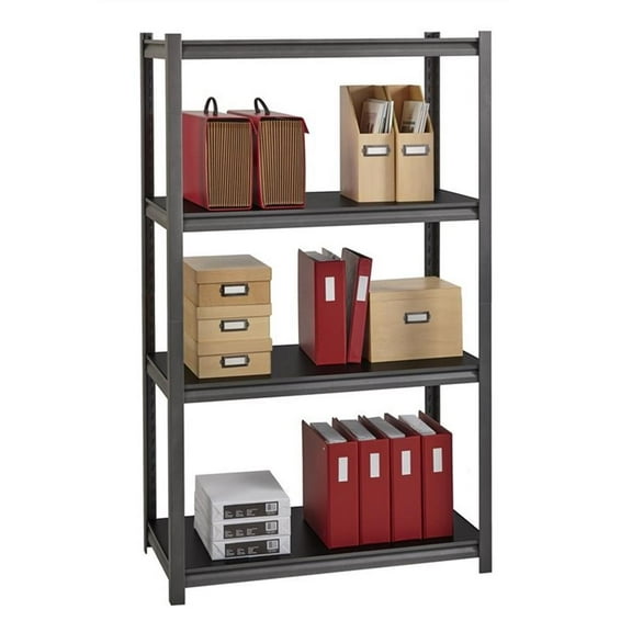 Kingfisher Lane 18" x 36" x 60" 4 Shelf Storage in Gray