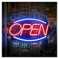 thumbnail image 4 of Letrero De Neón Open Luz Brillo Ajustable Alimentado Por USB Para Negocios Fiestas Salones Cafeterías, Decoración De Pared Del Hotel, 42cm×23cm, 4 of 5