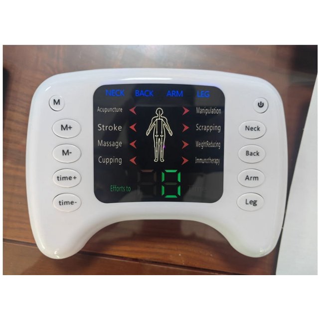 Instrumento de fisioterapia con pantalla a color multifuncional, instrumento de masaje de meridianos, instrumento de fisioterapia de masaje de doble salida