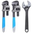 thumbnail image 1 of 1274 Steel - 350mm, Stillson Type Pipe Wrench - Blue & Black | Easy To Maintain, Combination Cutting Piler, Comfortable Grips, Easy To Use | Open Ended Wrench Set, 1 of 1