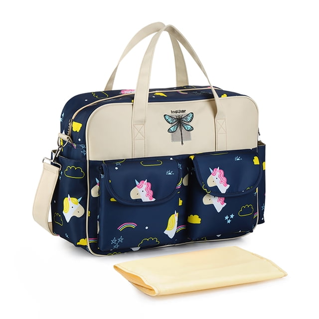 Bolsa para pañales Bolsa de pañales para bebés Bolsa de hombro Bolso de gran capacidad Momia Pañal Bolsa de enfermería Bolsas de viaje Bolsa de almacenamiento de viaje para el cuidado del bebé insular Bolsa para pañales