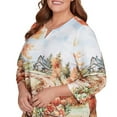 thumbnail image 4 of Alfred Dunner Womens Plus-Size Farm Landscape Harvest Top, 4 of 4