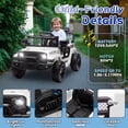 thumbnail image 4 of Track Seven 24V Kids Ride on Truck, 2WD Electric Car with Remote Control, Four-Wheel Suspension, Power Display, Bluetooth, MP3 Player, LED Lights, Kids Ride on Toy Car for Boys Girls Aged 3+, White, 4 of 9