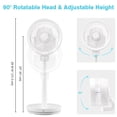 thumbnail image 5 of Yescom Pedestal Air Circulator Fan with 90° Oscillation Adjustable Height & Remote Control Quiet 3 Wind Speed Oscillating Fan Home Bedroom White Clearance, 5 of 10