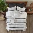 thumbnail image 5 of Izzovium Black/White King Size Comforter Set with Printed Cotton and Trims, Includes Comforter and 2 Shams, 5 of 11