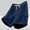 thumbnail image 5 of Men's Quick Drying Swim Trunks 2 In 1 Drawstring Cargo Board Shorts Quick Dry Swim Trunks With Compression Waist Summer Beach Swimming Shorts, 5 of 5