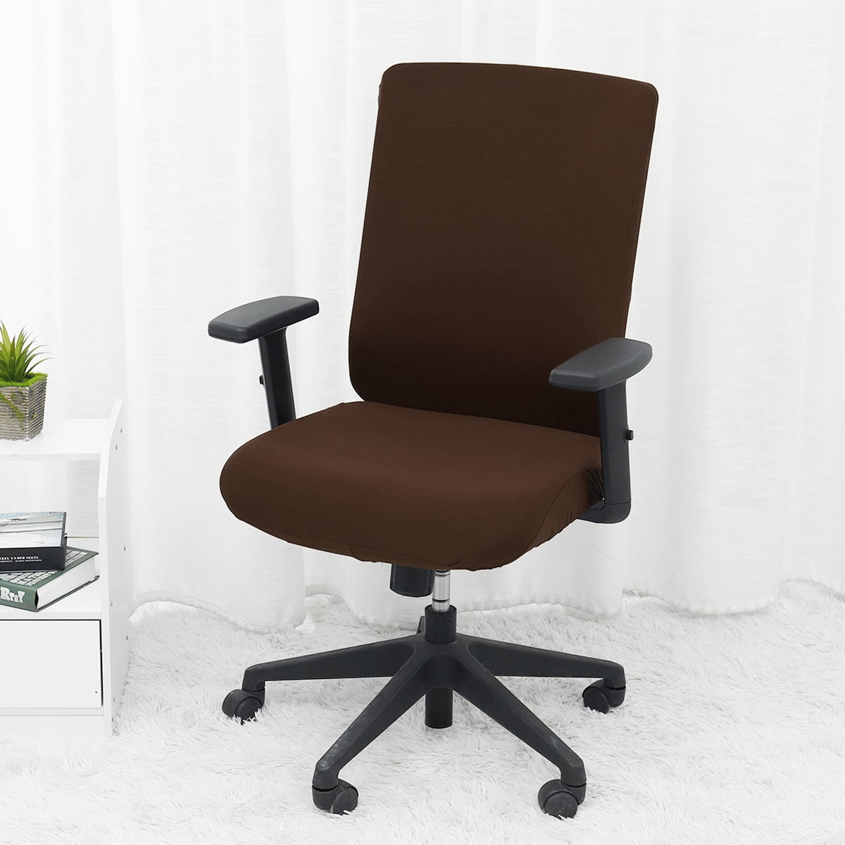 Details about   Office Chair Cover Spandex Stretch Swivel Rotate Armchair Protector Slipcover 