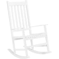thumbnail image 4 of White Wooden Rocking Chair 68.5 * 86 * 115cm Outdoor Patio Balcony Rocking Chair Garden Leisure Rocking Chair, 4 of 8