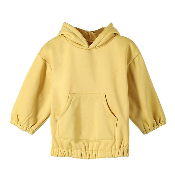 FAIWAD Kids Plus Size Hoodie Sweatshirt Long Sleeve Plush Pullover Tops Hooded Sweatshirt with Pocket