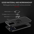 thumbnail image 3 of Funda de TPU con soporte para anillo para iPhone 13 Pro Max, color negro y rojo, 3 of 5