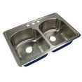 thumbnail image 3 of Transolid Meridian 33'' L x 22'' W Double Basin Drop-in Kitchen Sink, 3 of 6