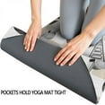 thumbnail image 3 of Football Equipment Checkered Pattern Hot Yoga Mat Towel Non Slip for Hot Yoga - Quick-Drying Yoga Mat Cover with 4 Corner Pockets with Travel Bag - Hot Yoga Towel Non Slip 70"x26", 3 of 6