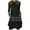 Black, variant on Winter Fall Womens Dresses Casual Boho Print Long Sleeve Round Neck Pullover Loose Pocket Dress