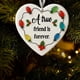 thumbnail image 1 of Adorno de la amistad de cristal marino en forma de corazón | Decoración de recuerdo hecha a mano para colgar en el árbol de Navidad | Regalo único para una hermana, amiga o compañera de trabajo |, 1 of 5