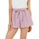 thumbnail image 1 of Allegra K Pantalones Cortos Con Cintura Alta Lazo Elástico Verano De Playa Para Mujer Lavanda XS, 1 of 6