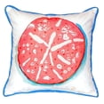 thumbnail image 2 of Coral Sand Dollar Small Indoor/Outdoor Pillow 12x12, 2 of 3