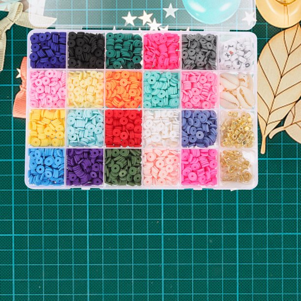 unbranded 1Jgo Kit Para Pulseras Con De Arcilla Polimérica Y Cuerdas Elásticas Para DIY