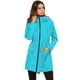 thumbnail image 3 of LOMON Chaqueta impermeable ligera para mujer Chubasquero activo con capucha para exteriores y bolsillos Azul hielo M, 3 of 5