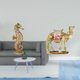 thumbnail image 2 of Escultura De Camello De Resina Dorada, Figura Decorativa De Mesa Para Oficina, Dormitorio, Sala De Estar, Chimenea, Entrada, Estante, Decoración Del Hogar, 2 of 8