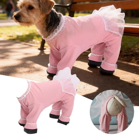 ibiyuan Dog Snowsuit with Attached Boots, 2026 New Pet Walking Legging Boots Waterproof Anti-Slip Dog Snow Suit with Built in Boot Adjustable Suspenders for Outdoor Winter Snow Hiking,M