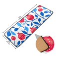 thumbnail image 2 of Red Pomegranate and Blue Leaf Illustration Runner Rug for Hallways Kitchen Non Slip 2'x 6' Washable Hall Carpet for Bedroom Entryway Laundry Room, 2 of 7