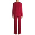 thumbnail image 4 of Secret Treasures Women's and Women's Plus Traditional Long Sleeve V-neck PJ, 4 of 6