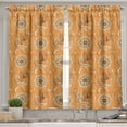 thumbnail image 2 of Ambesonne Tan and Brown Valance & Curtain, Ottoman Garden, 55"x45", Orange Tan Brown, 2 of 6