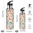 thumbnail image 2 of Yayeee 20oz Insulated Water Bottle Double Wall Stainless Steel with Flip Straw Lid, Watercolor Leaves, 2 of 7