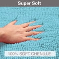 thumbnail image 2 of Bathroom Rugs Chenille Bath Mat Set, Soft Plush Non-Skid Shower Rug +Toilet Mat. (SPA Blue), 2 of 4