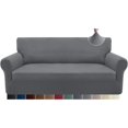 thumbnail image 1 of Funda de sofá elástica de 3 plazas de licra supersuave para perros, funda de sofá para mascotas, protector de muebles con parte inferior elástica (3 plazas, gris claro) esquí esquí Gafas de esquí, 1 of 5