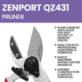 thumbnail image 6 of Zenport QZ431 Anvil Professional Pruner, 8.3-Inch, 1.75 Inch Blades, Red - 10 Pack, 6 of 7