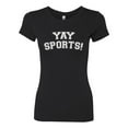 thumbnail image 2 of Wild Bobby YAY SPORTS! Sports Women Slim Fit Junior Tee, Black, Small, 2 of 5