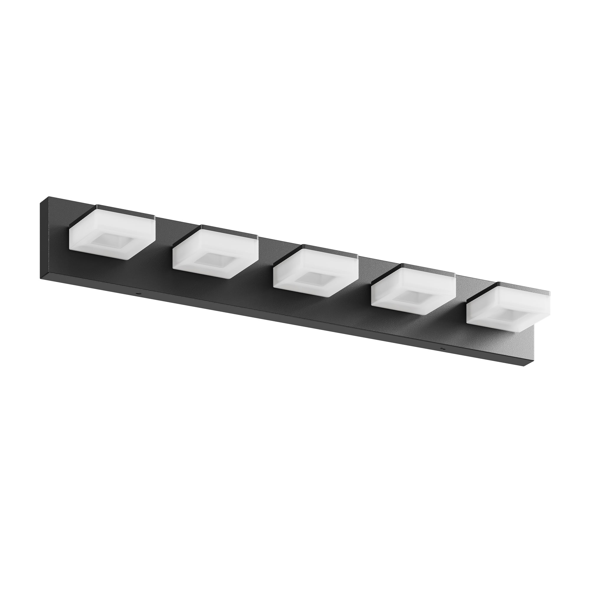 Jopath 32" Modern Matte Black 5-Light LED Wall Sconce, Adjustable Acrylic Bathroom Wall Lighting Fixtures Over Mirror Vanity Light for Bathroom, Bedroom, or Hallway
