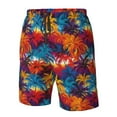 thumbnail image 5 of Kdxio Colorful Hawaii Palms Pattern Mens Casual Shorts - Drawstring Summer Beach Sports Shorts for Men, 5 of 9