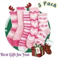 thumbnail image 6 of 5 Pairs Womens Fuzzy Socks Fleece Fluffy Cabin Plush Slipper Warm Soft Cozy Winter Adult Socks, 6 of 7
