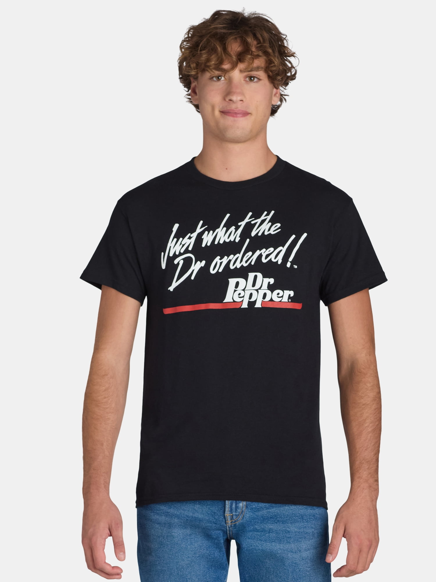 Dr. Pepper Men's & Big Men's Cotton Graphic Tee Shirt, Sizes S-3XL