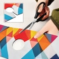 thumbnail image 6 of Yayeee Faucet Mat for Kitchen Sink 14.7" Diatomite Long Splash Guard Pad, Colorful Triangles, 6 of 7