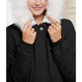 thumbnail image 5 of Winter Coats for Women Warm Fleece Long Back Jacket Thicken Parka with Hood Black XL, 5 of 7
