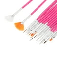 thumbnail image 4 of Unique Bargains 1 Set Universal Nail Painting Brushes for Home DIY Rose Red, 4 of 6
