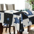 thumbnail image 4 of Yayeee Tablecloths for Rectangular Tables 54 x 54 inch Party Table Cover, Blue Cat Stars, 4 of 6