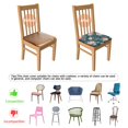 thumbnail image 5 of Pioneer Flower Seat Covers for Dining Room Chairs Set Of 6,Stretch Printed Washable Chair Seat Cover with Elastic Ties and Button,Removable Waterproof Couch Cushion Covers, 5 of 6