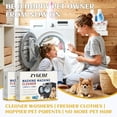 thumbnail image 2 of Laundry detergent sheets, 36 sheets (18 months), suitable for top-loading and front-loading washing machines, helps reduce pet hair and stubborn stains, fragrance-free (3 packs), 2 of 4