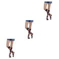 thumbnail image 2 of Calcetines a rayas hasta la rodilla Sonducket 1 par arcoiris negro, 2 of 6