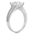 thumbnail image 3 of 2.44 ct Princess Cut Genuine Cultured Diamond SI1-SI2 J-K 14K White Gold Promise Wedding Statement Engagement Designer Ring size 9, 3 of 6