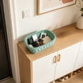 thumbnail image 3 of Plastic Woven Storage Baskets, Small Pantry Baskets for Organizing, Imitation Rattan Woven Basket Organizer Basket Bins for Shelves, Organizer and Storage for Bathroom, Bedrooms, Kitchens, Green, 3 of 6