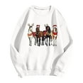 thumbnail image 4 of Fiaer Horse Christmas Sweatshirt for Women Western Crewneck Long Sleeve Pullovers Loose Fit Trendy Tops for Horse Lover Gift White L, 4 of 4
