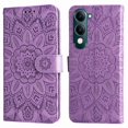 thumbnail image 1 of Funda tipo cartera GANGXUN para Vivo Y04 , diseño girasol, cuero PU, soporte, cierre magnético, tarjetero, 1 of 5